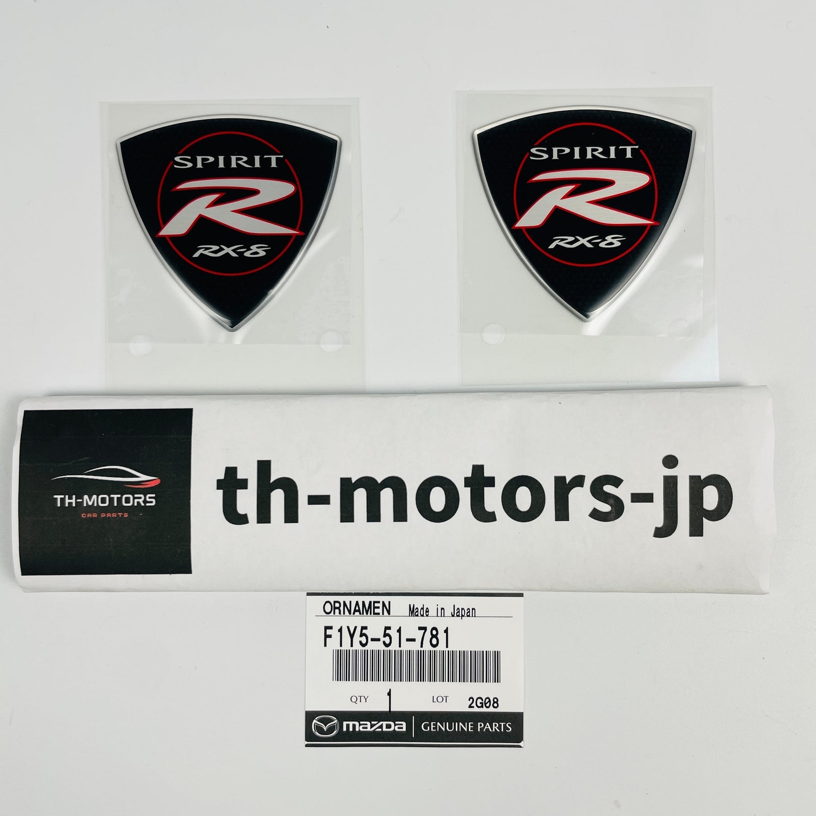 MAZDA Genuine RX-8 SPIRIT R Emblem Badge Set F1Y5-51-781 x2