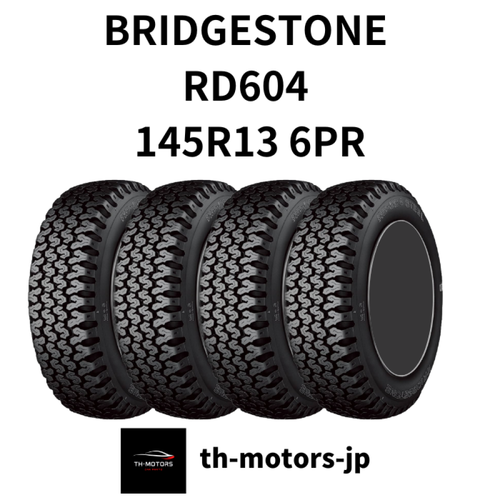 BRIDGESTONE RD604 145R13 6PR M+S Tire Set of 4 Kei truck mini track Ca