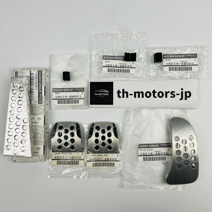 Nissan GTR R34 BNR34 Aluminum Pedals Cover Gas Brake Clutch Footrest set