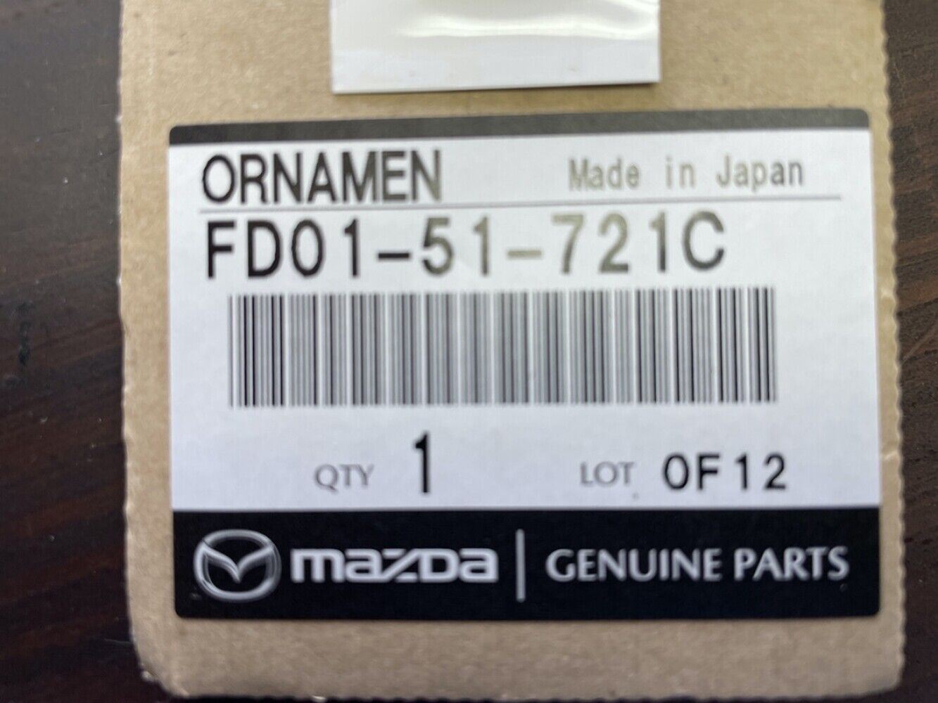 MAZDA 正品 RX-7 FD3S FC3S 后徽章 徽章 JDM FD01-51-721C / FD49-51-711